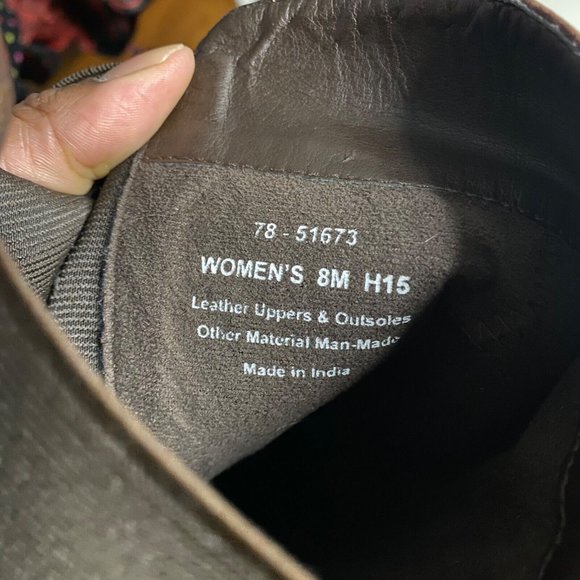 Johnston & Murphy Women's Brown Knee-High Riding Boots- genuine leather - Picture 7 of 16